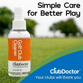 Club Doctor Golf Club Cleaner Spray offers an easy, quick application.
