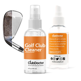 Club Doctor Golf Club Cleaner Spray supports tidy clubs during play.