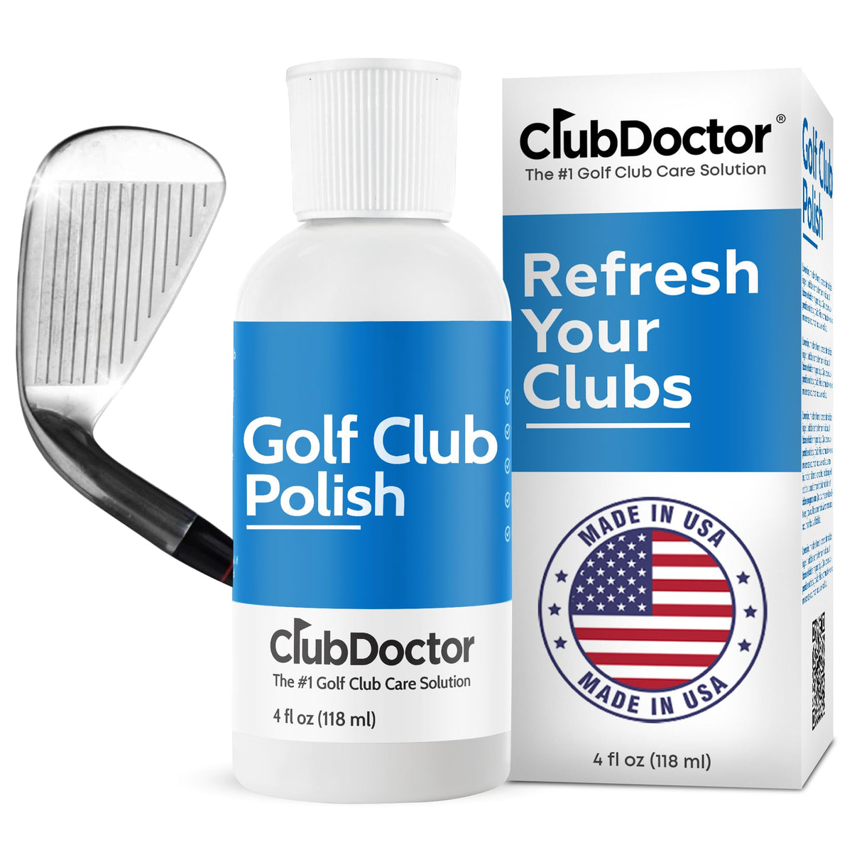 Club Doctor Golf Club Polish bottle pour for quick at-home shine.