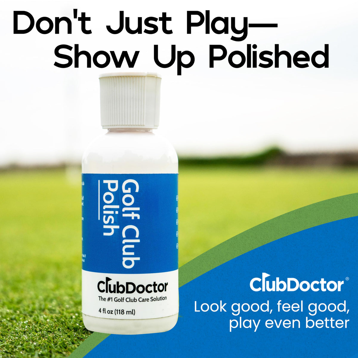 Club Doctor Golf Club Polish brightens irons and wedges with a smooth finish.