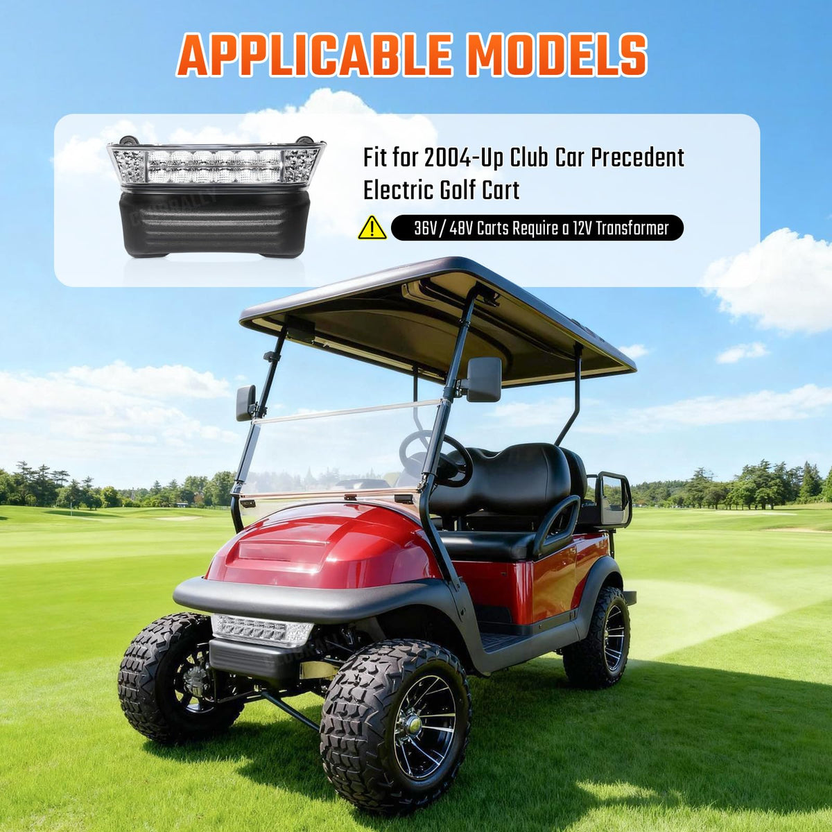 CLUBRALLY 12V compatibility note helps proper use on carts