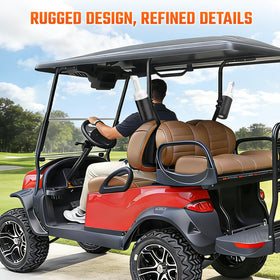 ClubRally 35 oz capacity bottle shown filling divots efficiently