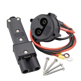 ClubRally 48V MAC DC charger plug shown for Yamaha G19/G22 carts, reliable charging.