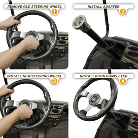 ClubRally silver aluminum adapter complements existing cart style