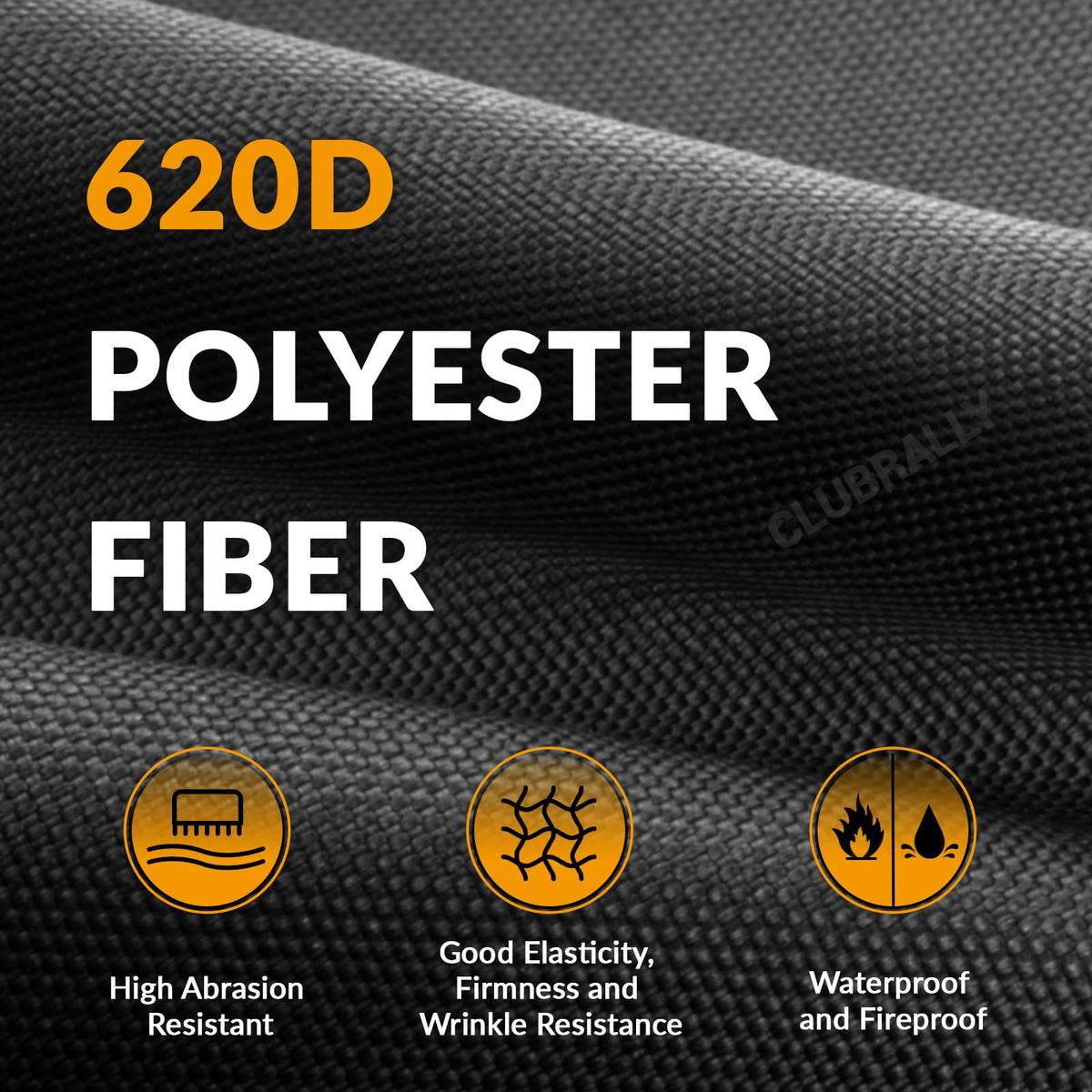 CLUBRALLY 620D waterproof golf cart cover shields against the elements.