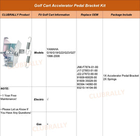 Step-by-step installation cue for CLUBRALLY bracket on Yamaha cart for quick upgrade.