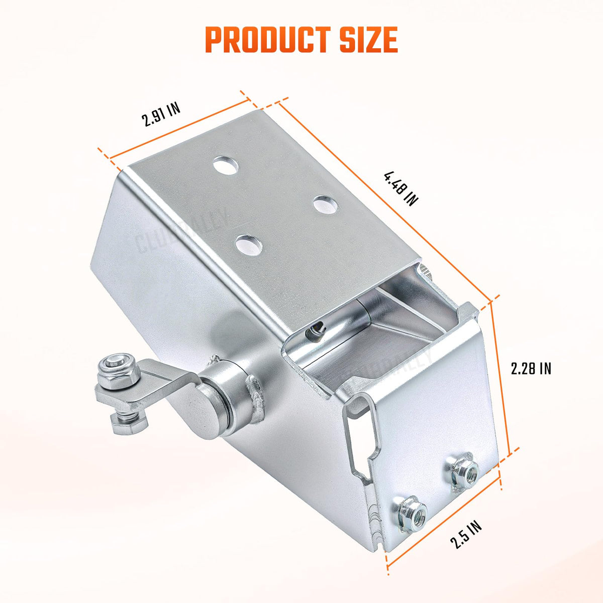 Closeup of bracket kit highlighting OEM-style mounting points.