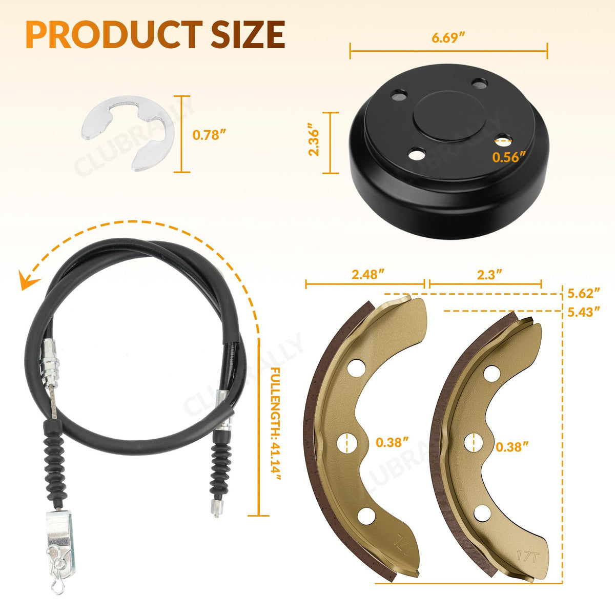 ClubRally all-in-one brake kit in box for organized maintenance planning.