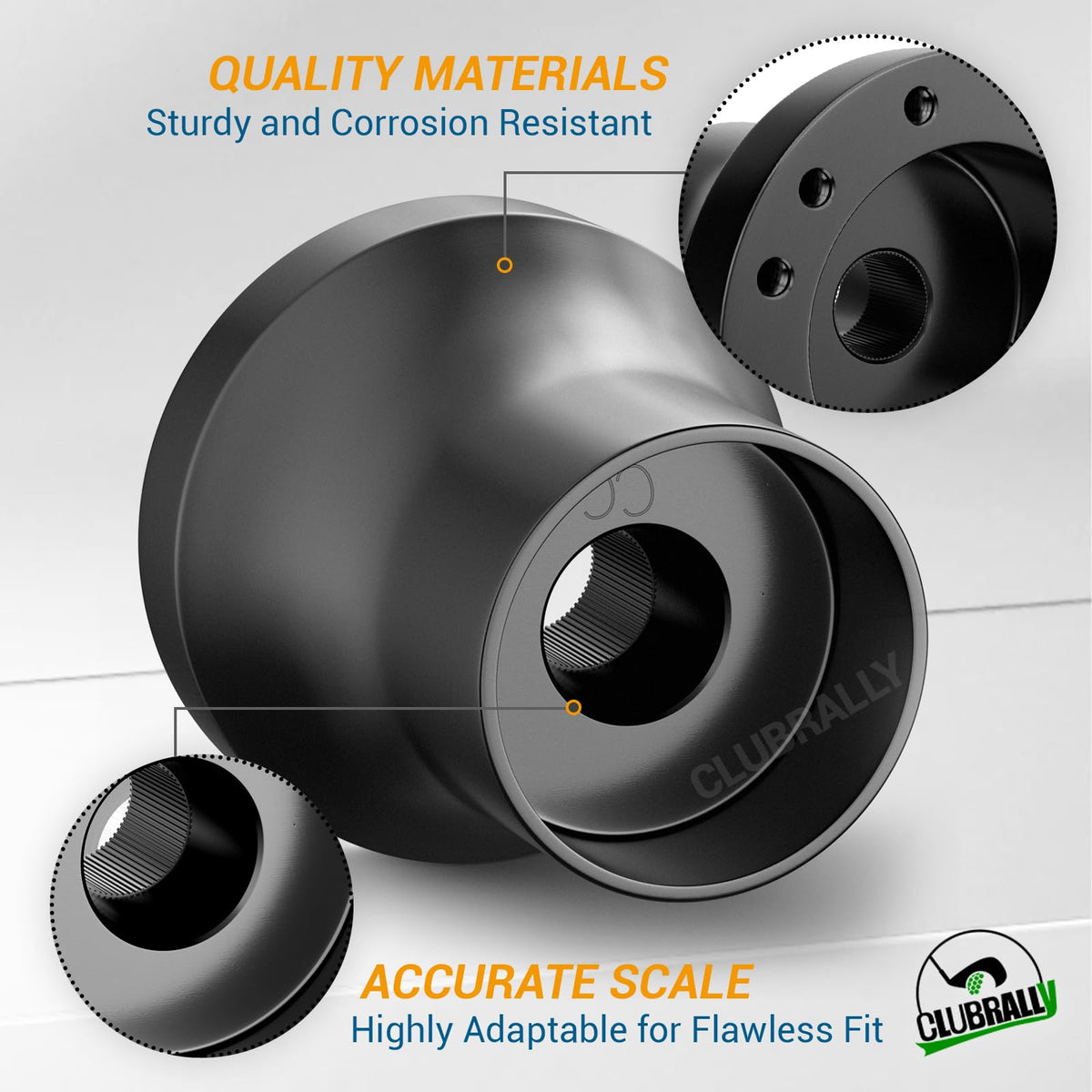 Aluminum adapter with electrophoresis finish resists corrosion and heat.