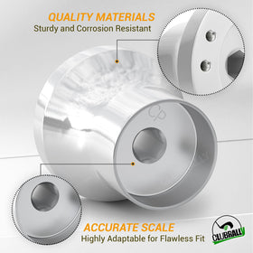 ClubRally adapter compatible with 5-6 hole wheels ensures quick replacement.