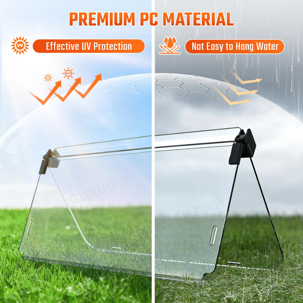 ClubRally anti-glare wide view reduces glare and enhances safety