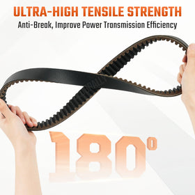 ClubRally aramid fiber belt; high tensile strength protects against wear.