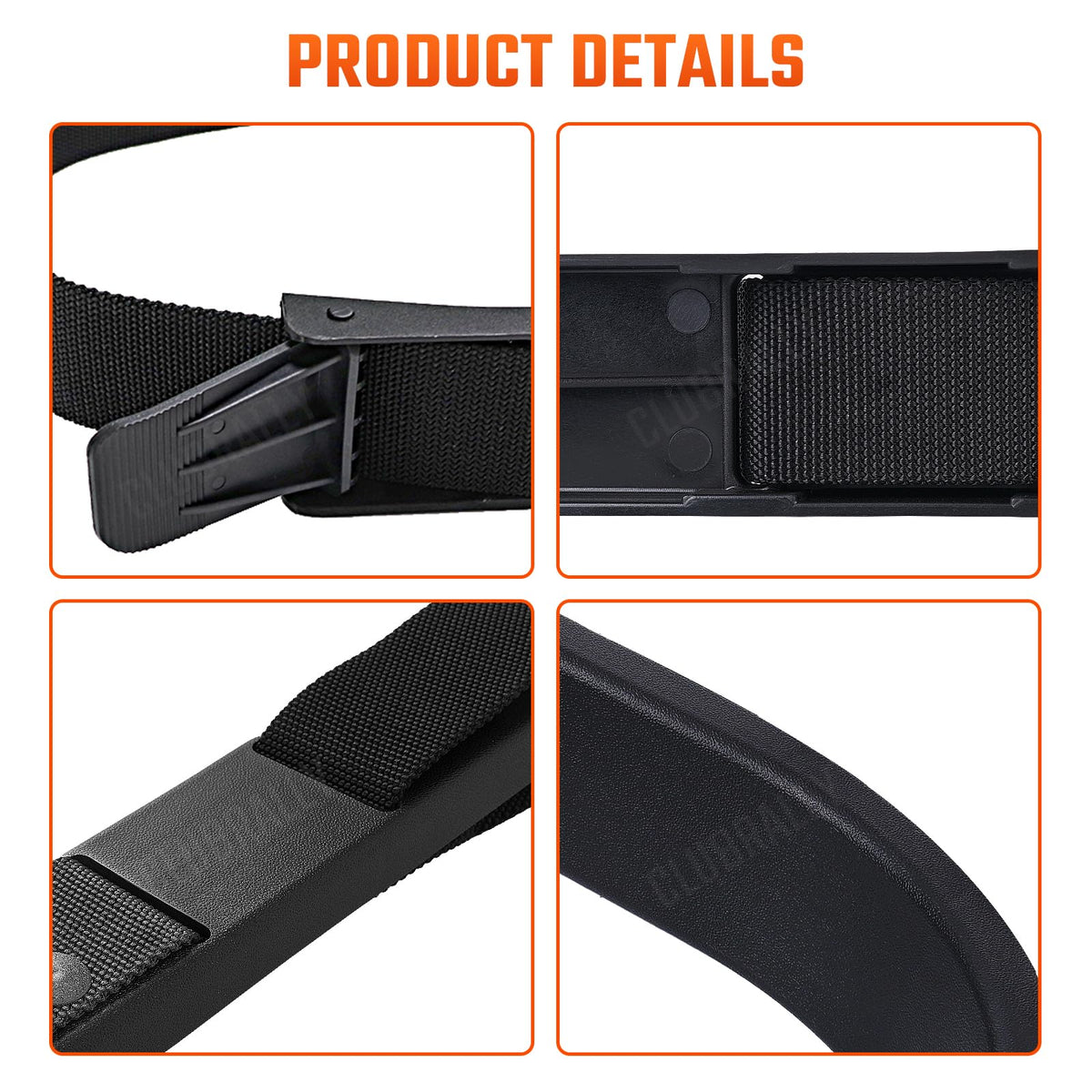 CLUBRALLY black coated finish highlights durability for outdoor golf cart use