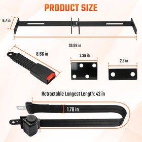 40 inch belt length suits diverse rider sizes on course