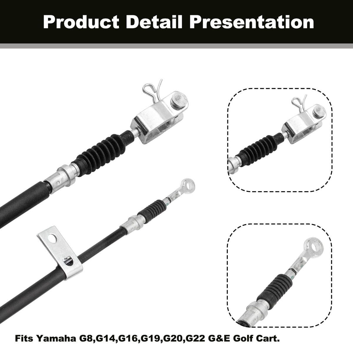 Passenger side cable length 50.19 inches for G8/G14 models.