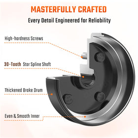 ClubRally brake drum kit OEM21807-G1, two-piece assembly for easy replacement.
