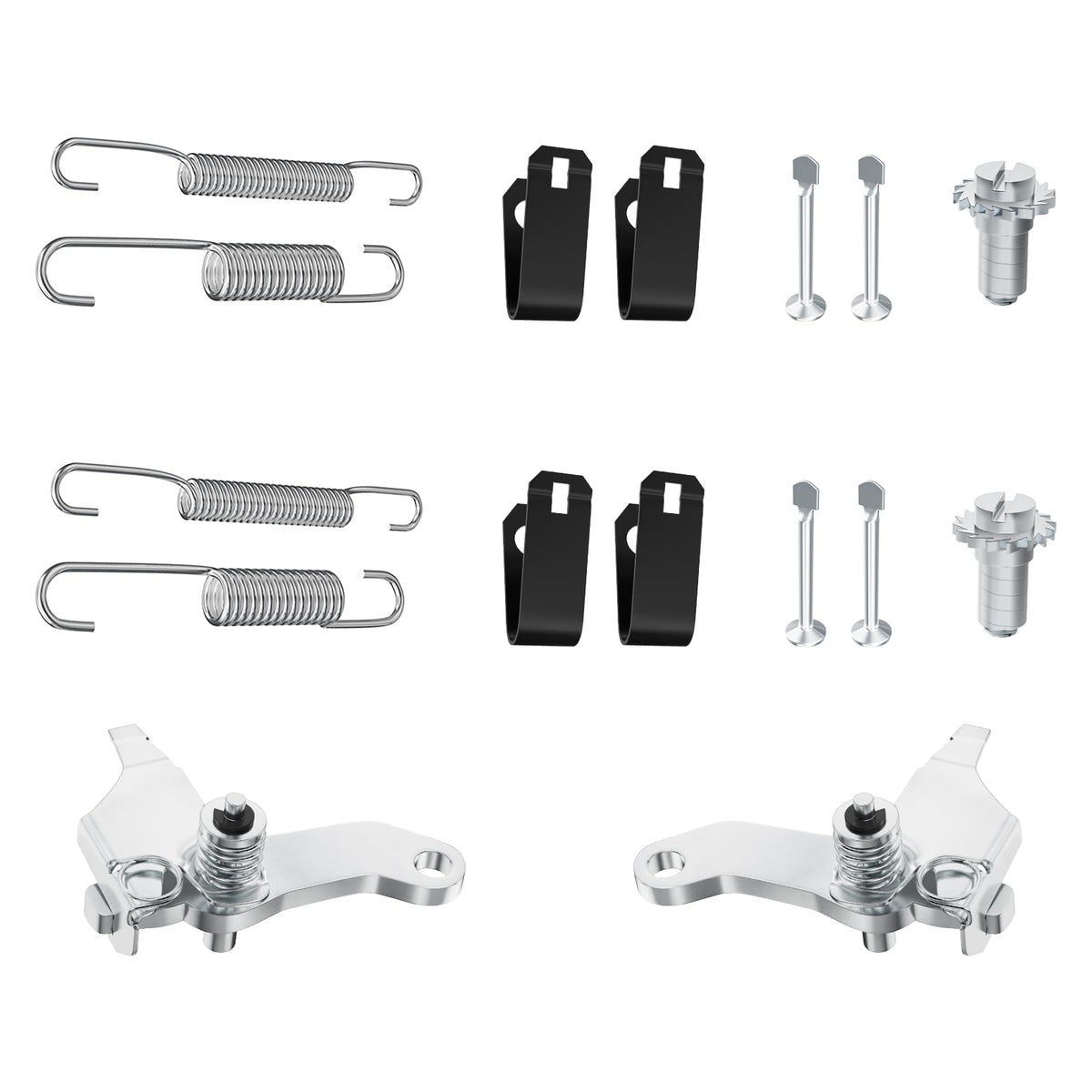 CLUBRALLY brake shoe spring kit layout shows all components for quick reference