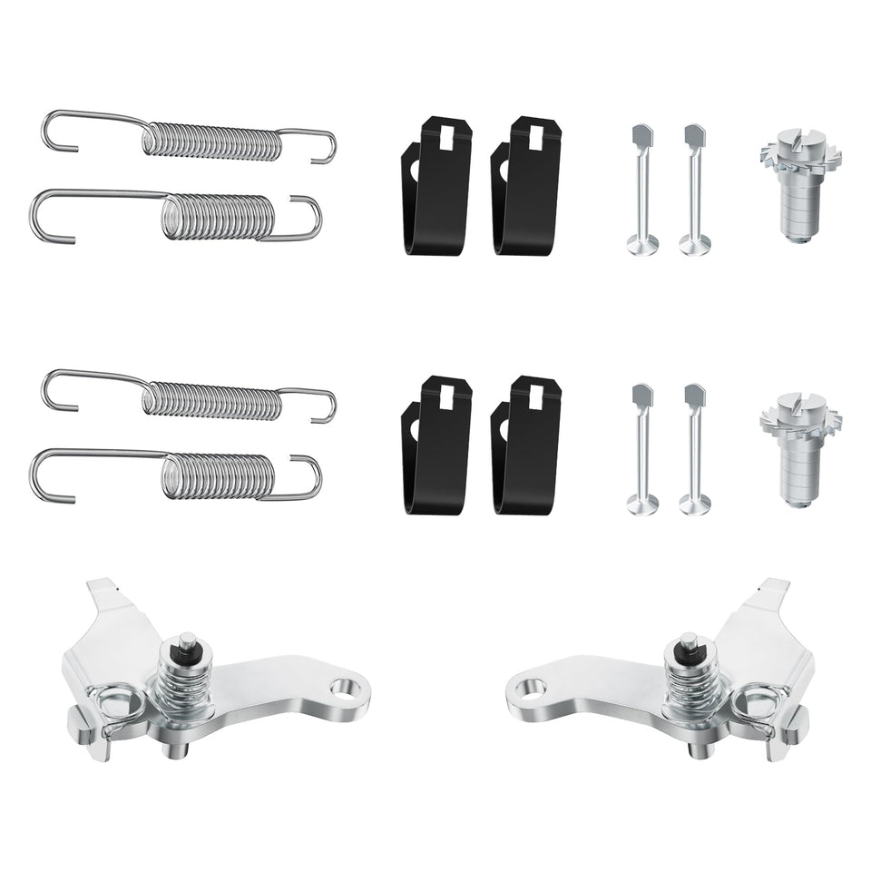 CLUBRALLY brake shoe spring kit layout shows all components for quick reference