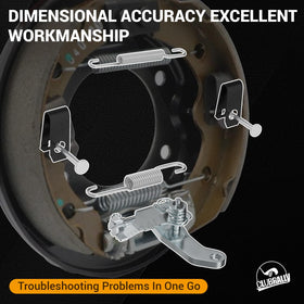 CLUBRALLY brake shoe lever assembly close-up for precise installation