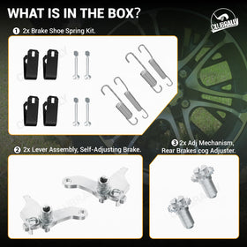 CLUBRALLY brake shoe spring kit packaging showcasing OEM compatibility