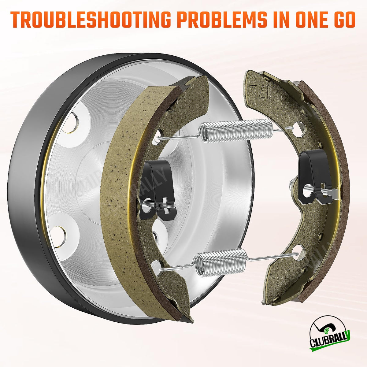 CLUBRALLY brake shoes set for Club Car DS and Precedent delivers smooth stopping