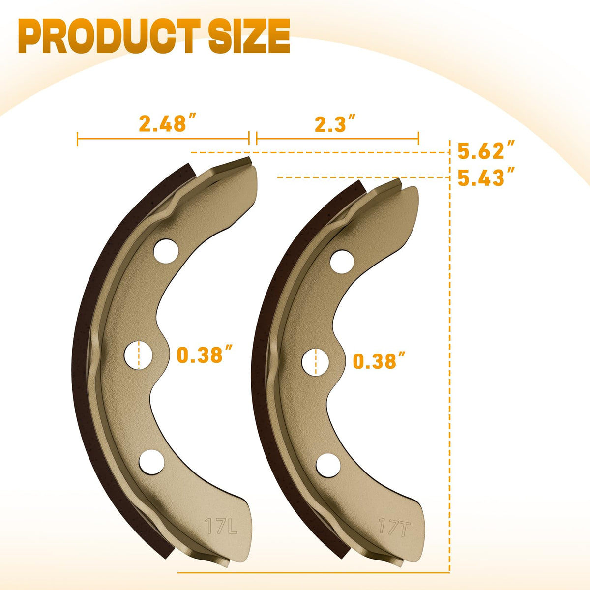 Installation guide image for CLUBRALLY brake shoes on Club Car models