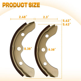Installation guide image for CLUBRALLY brake shoes on Club Car models