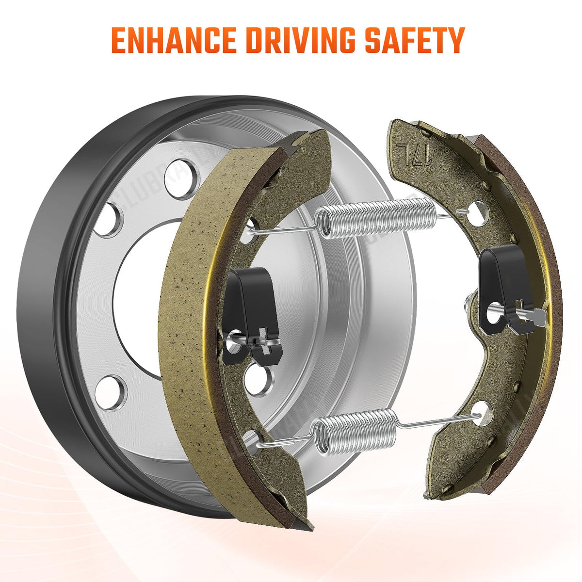 ClubRally brake shoes kit for Club Car DS delivers smoother stopping.
