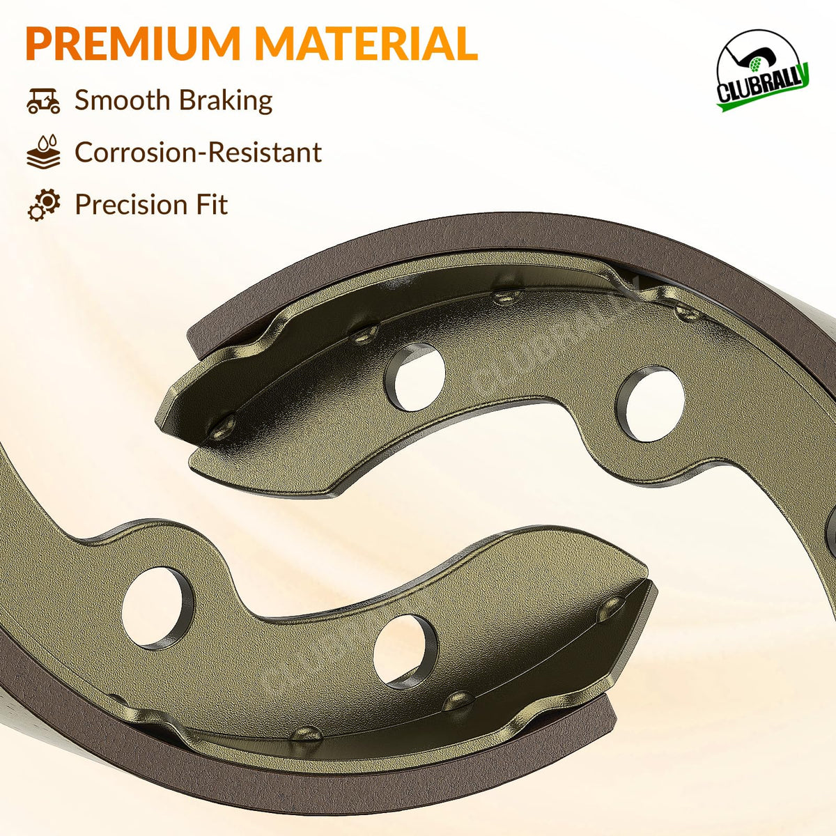 ClubRally brake shoes long 17L variant for extended wear