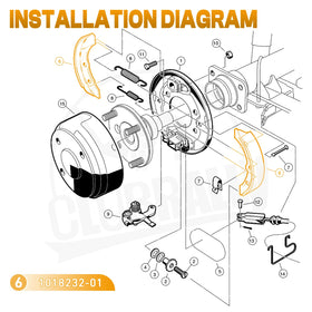 CLUBRALLY OEM 1018232-01 brake shoes reference for compatibility