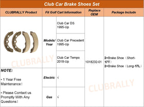 Quality overview image of CLUBRALLY brake shoes materials
