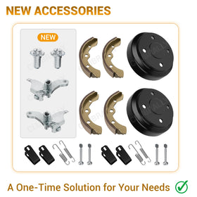 CLUBRALLY rear brake shoes set, consistent braking response.