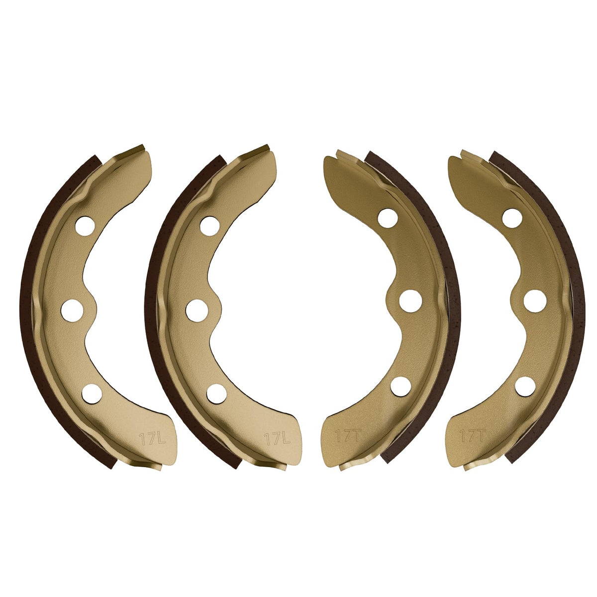 CLUBRALLY brake shoes set with two short 17t and two long 17l for braking