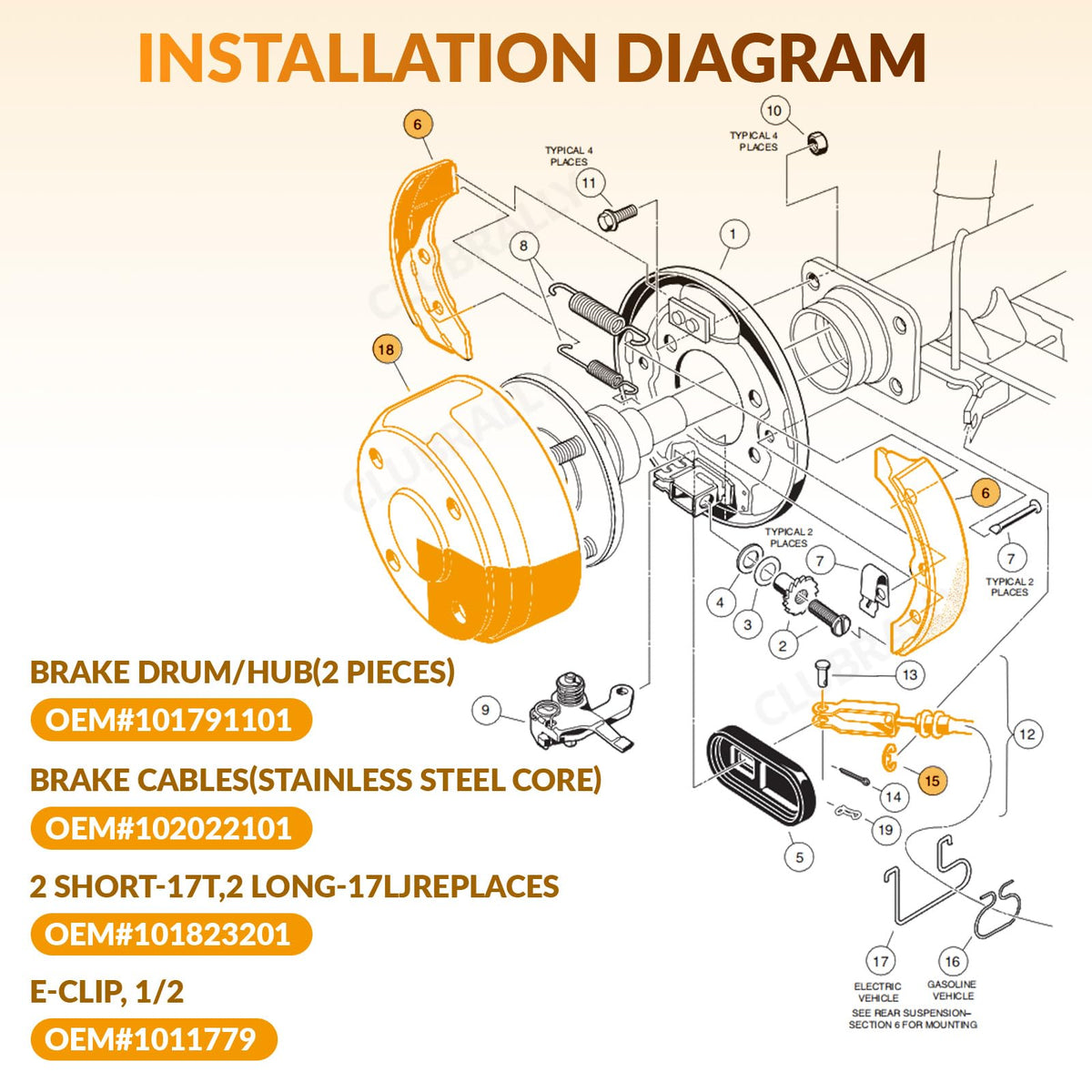 ClubRally brake system close-up highlighting robust construction details.
