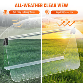 CLUBRALLY clear acrylic windshield offers wide unobstructed view