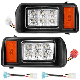 CLUBRALLY Club Car DS LED headlights, passenger side, enhanced night visibility.