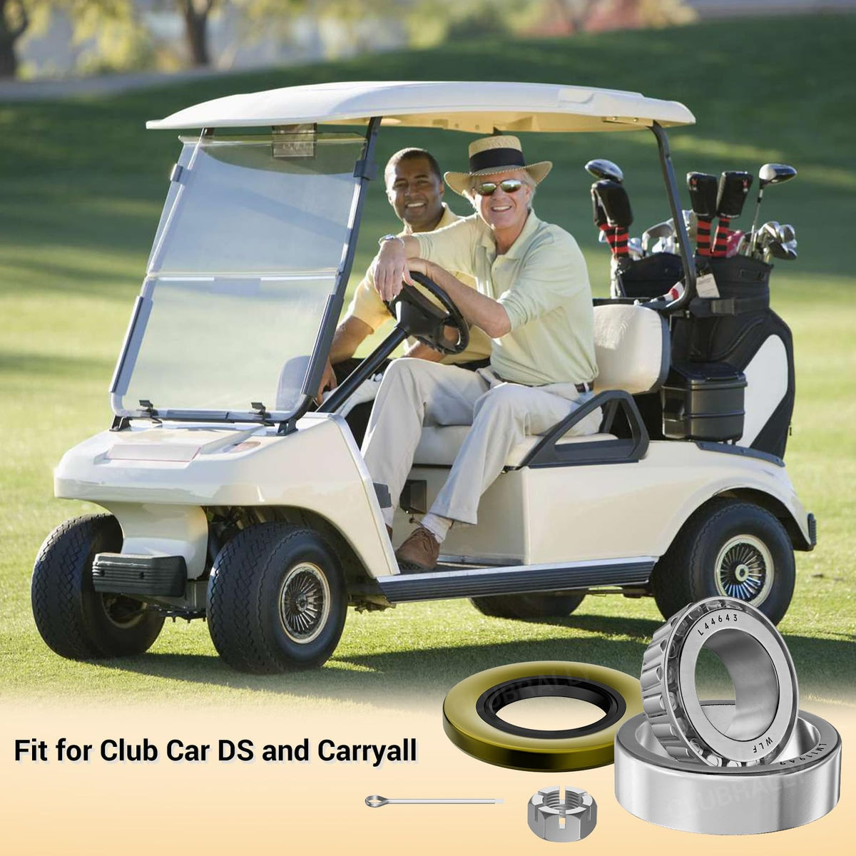 CLUBRALLY compatibility note confirms fit for Club Car DS and Carryall models
