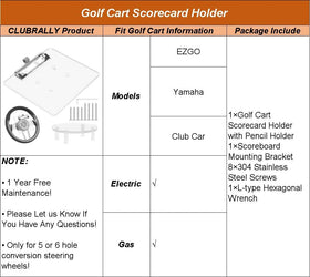 CLUBRALLY complete installation kit with screws and wrench.