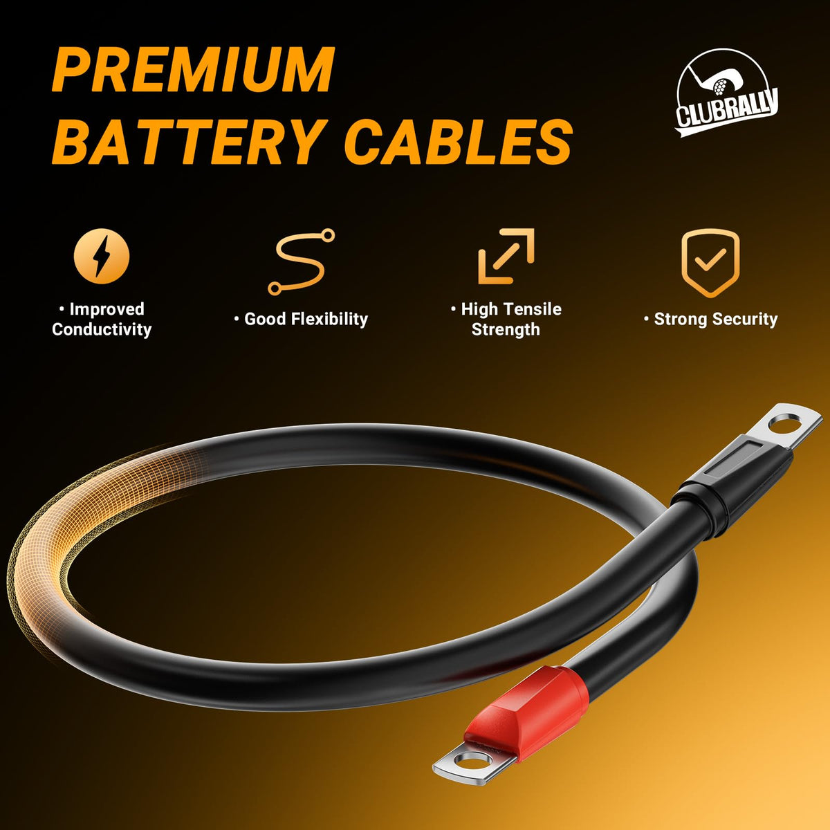 ClubRally corrosion-resistant cables resist rust and wear in all conditions.