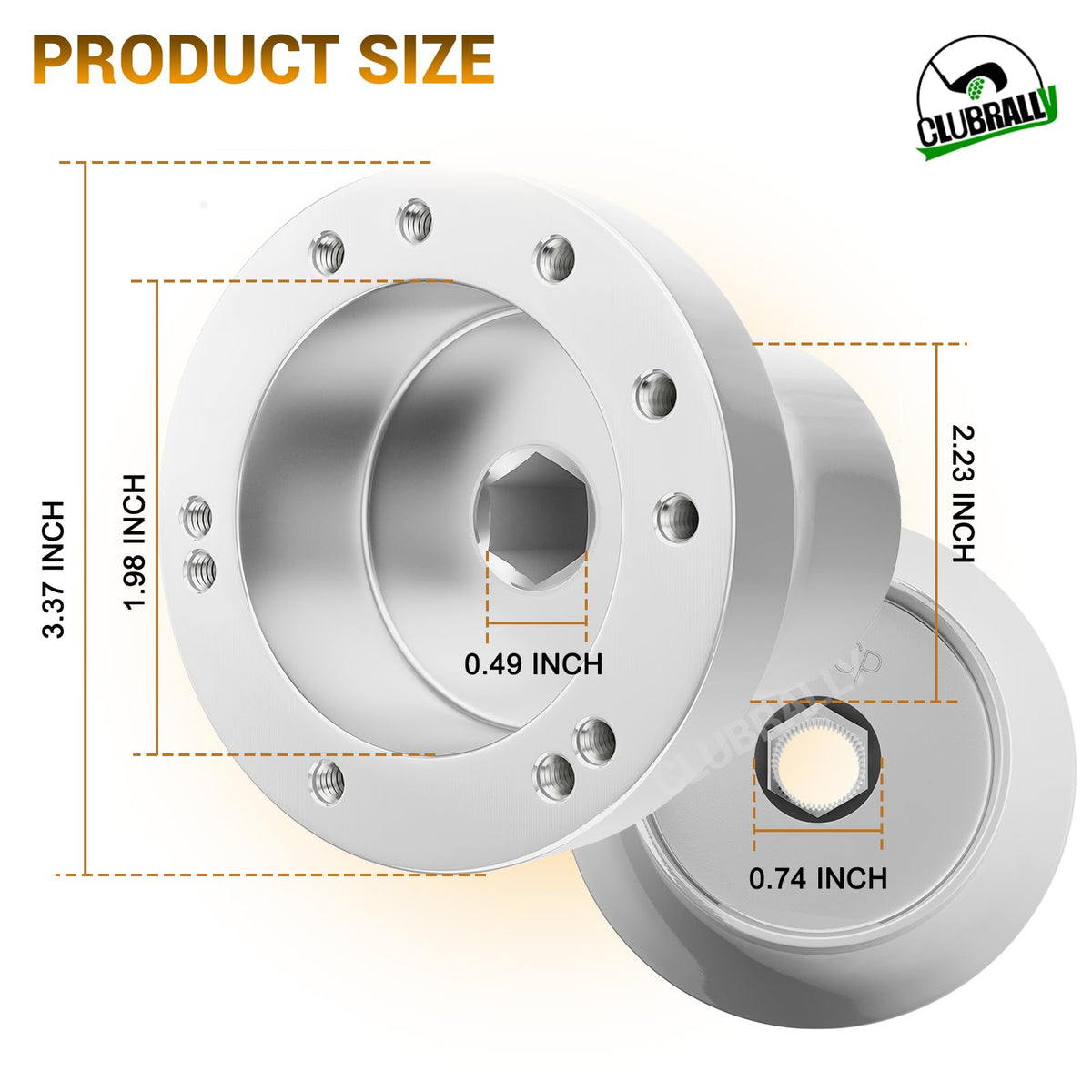 ClubRally silver finish upgrade enhances interior aesthetics and durability.