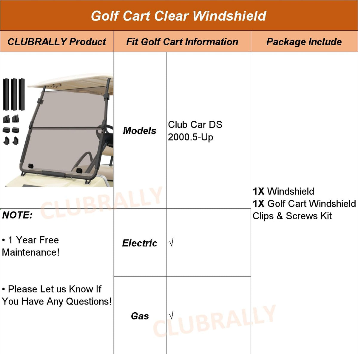 clubrally compatible with 2000-up club car ds for easy upgrade