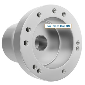 CLUBRALLY DS steering wheel adapter in silver for 5-6 hole hubs, durable upgrade.