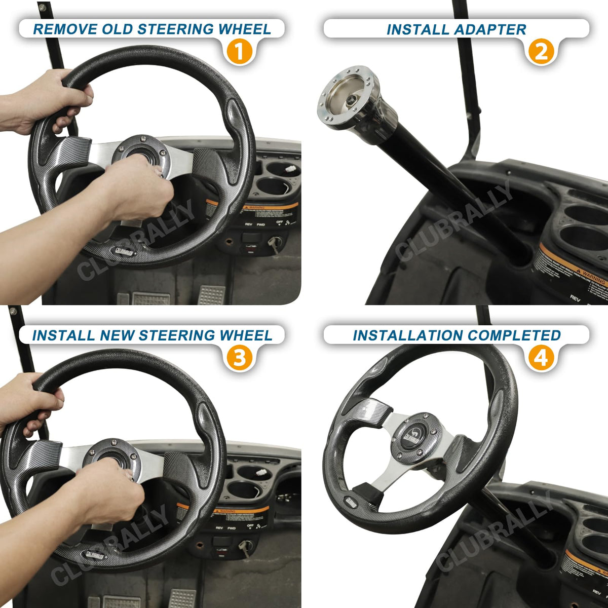 Lightweight, durable aluminum alloy design ideal for daily golf cart use.