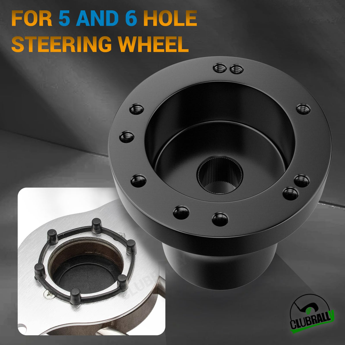 DS steering wheel compatibility for Club Car DS 5-6 hole models.