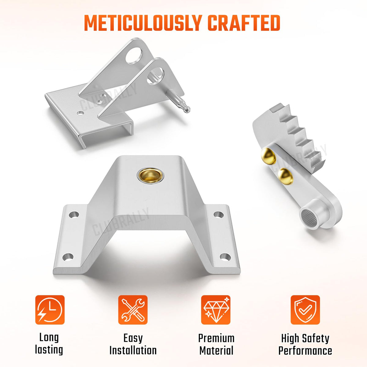 CLUBRALLY accelerator pedal kit installation step illustrates easy DIY fit.