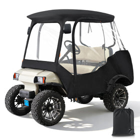 CLUBRALLY ds-4seater enclosure front view with clear windows for all-weather visibility