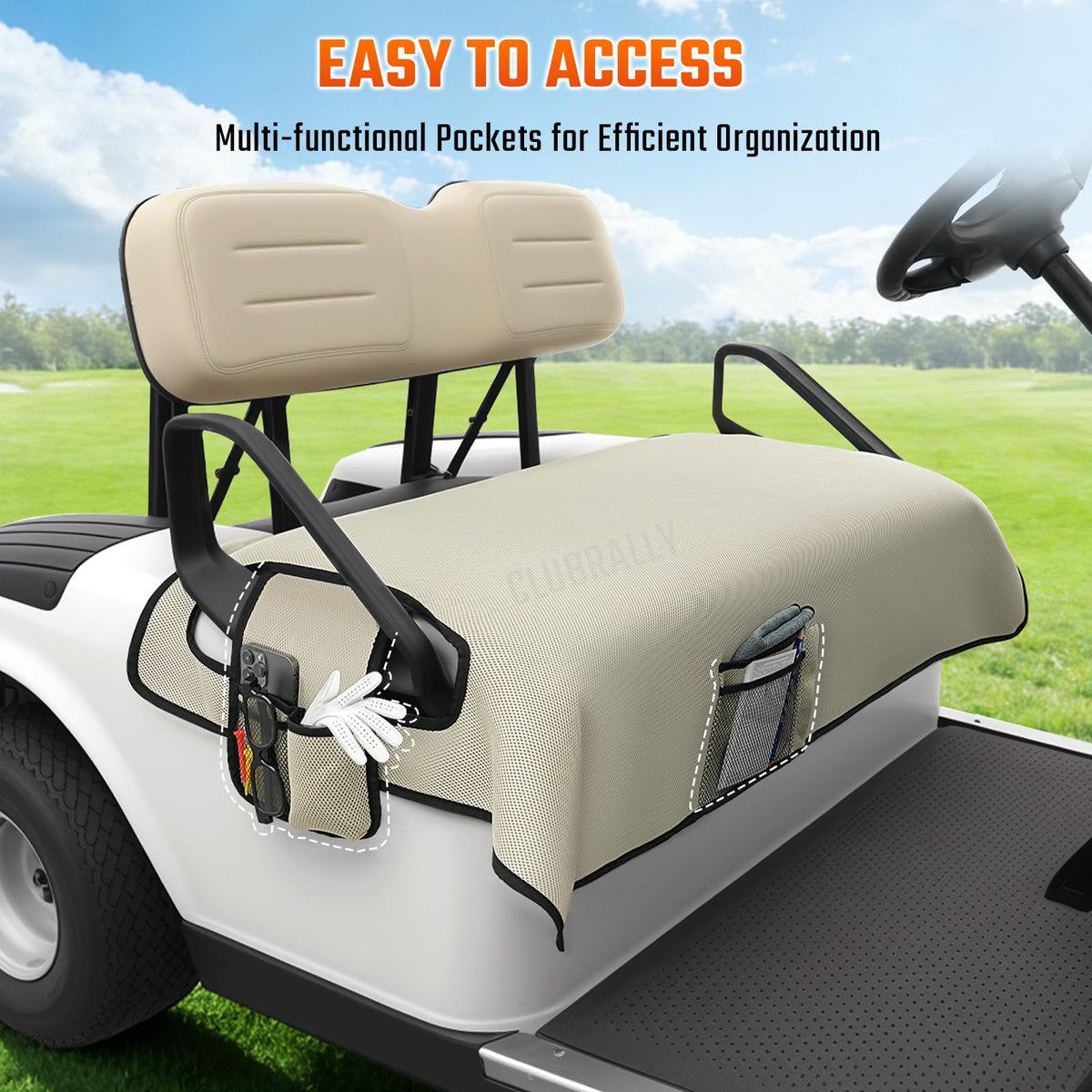 CLUBRALLY dual-pocket storage keeps essentials within reach during rides.