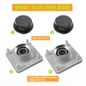 Durable CLUBRALLY hub components for Club Car DS/Precedent