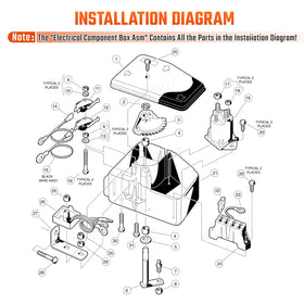 CLUBRALLY easy installation on a 2-seat DS Gas Club Car model.