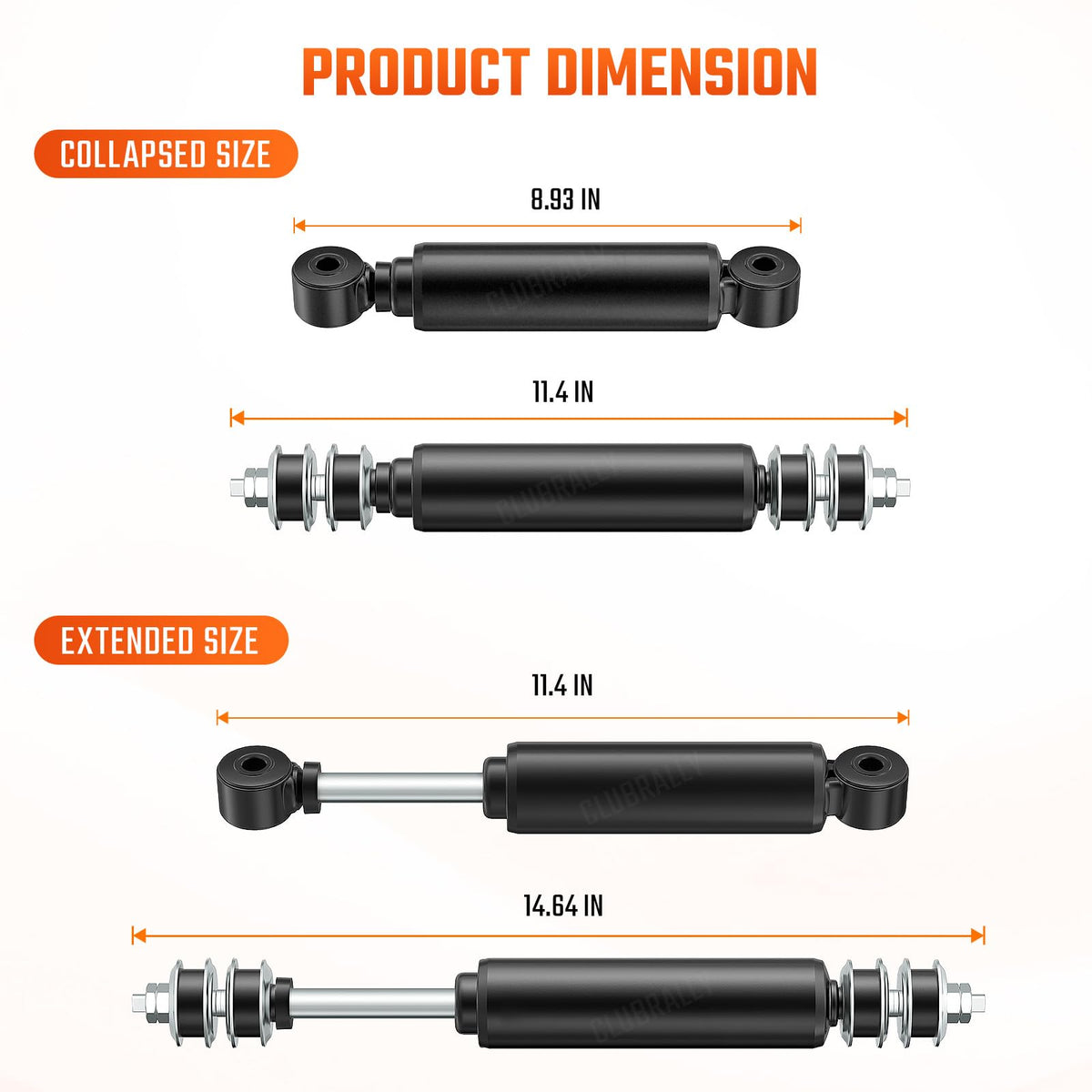 ClubRally easy installation guide helps replace shocks quickly.